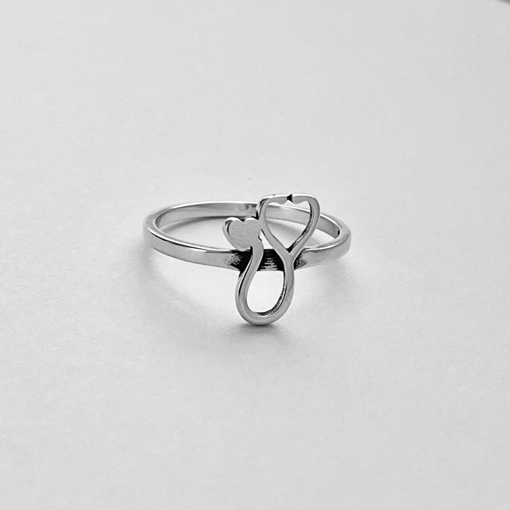 Sterling Silver Heart Stethoscope Ring, Doctor Ri… - image 5